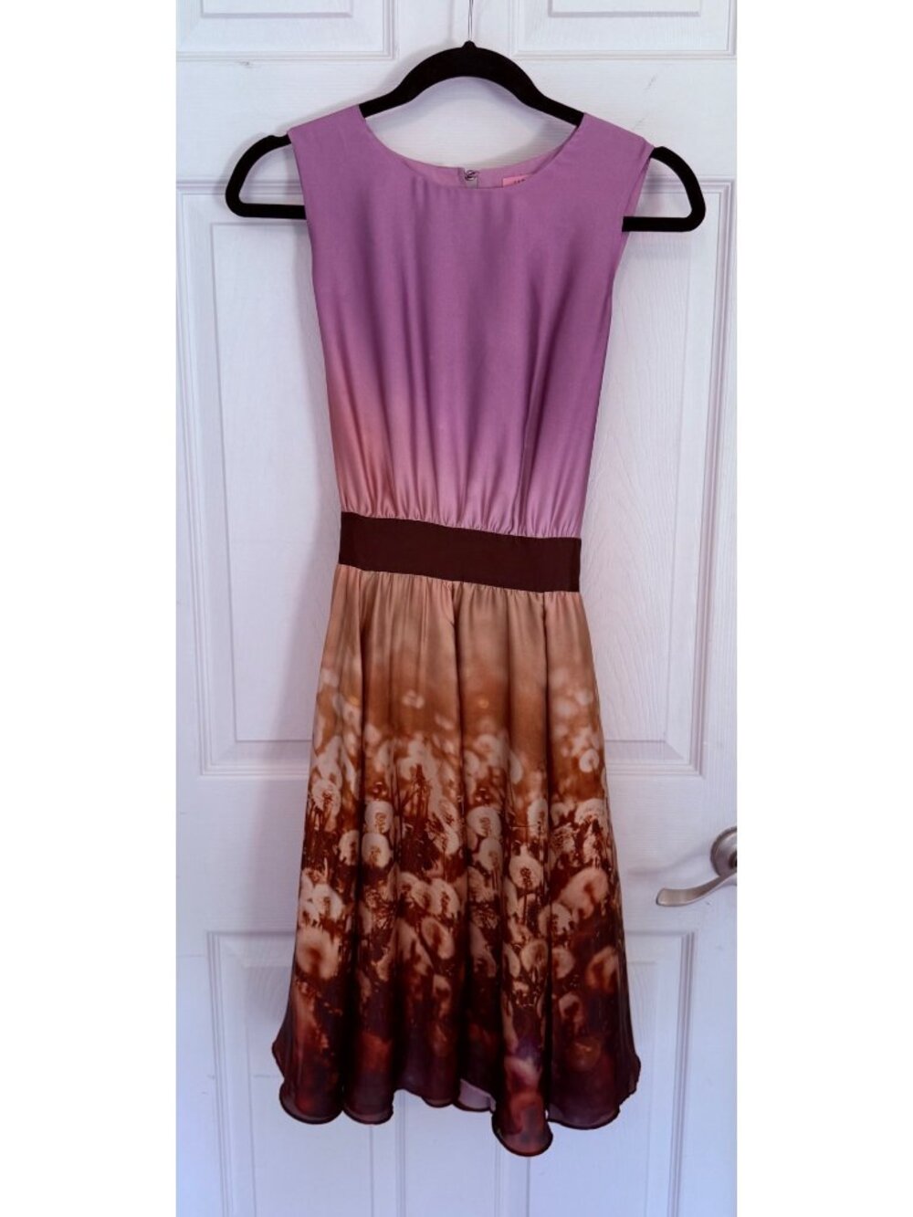 Ted Baker Knee Length Sleeveless Boat Neckline Dandelion Ombre Dress Size 2 - Picture 2 of 12